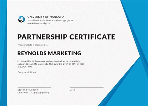 Business Certificates .